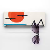 Brillenhalter im abstrakten Design - Sommergefühl - Sonnenuntergang am Strand - Wandaufhängung für Brillen und Sonnenbrillen - Ordnung