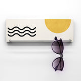 Brillenhalter im abstrakten Design - Sommergefühl - Sonnen und Meer - Schöne Wandaufhängung für Brillen und Sonnenbrillen - Ordnung halten