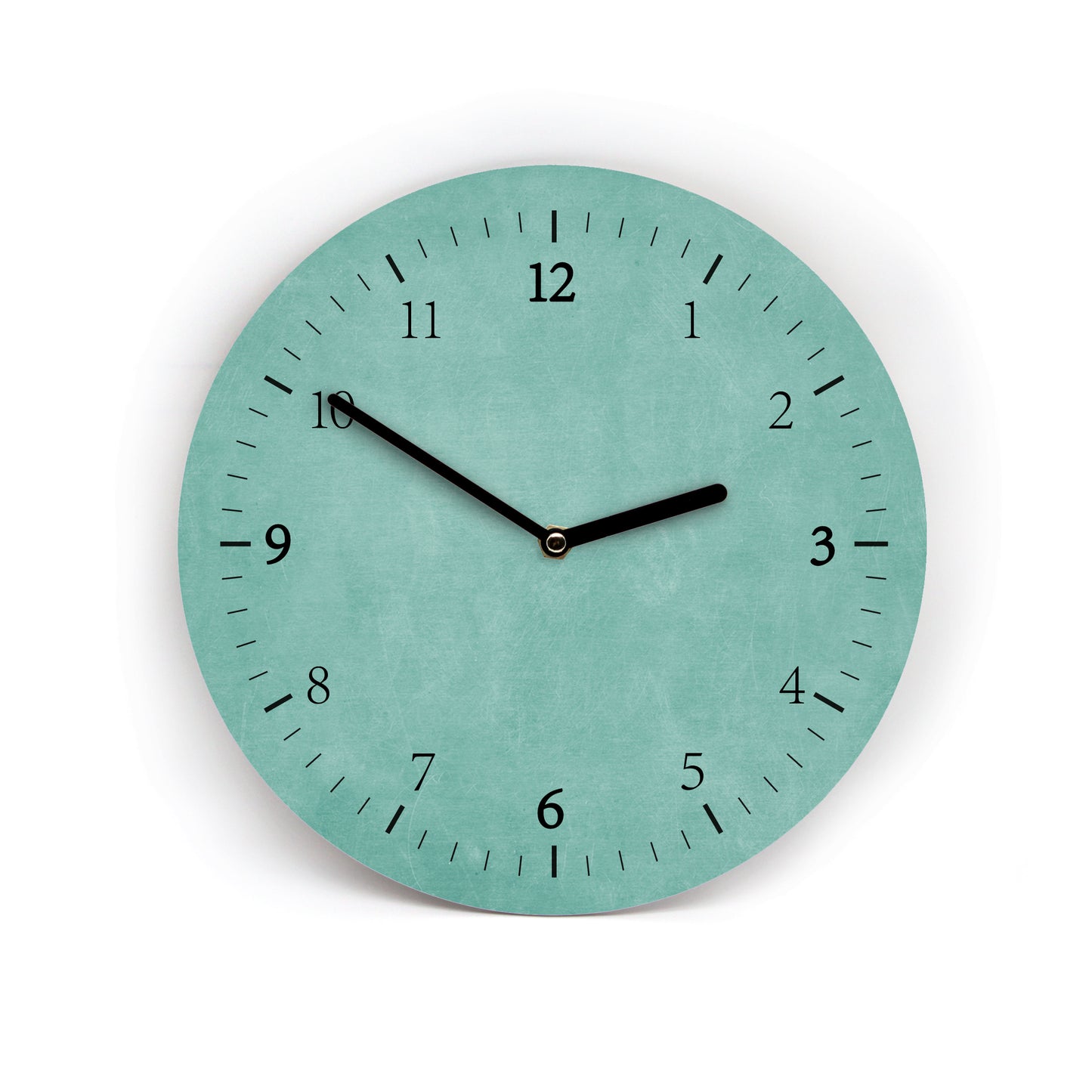 Einfarbige Wanduhr mit Strichen und Zahlen - 16 moderne Farben zur Auswahl - 3 verschiedene Größen - Von Mini bis Groß - Leises Uhrwerk