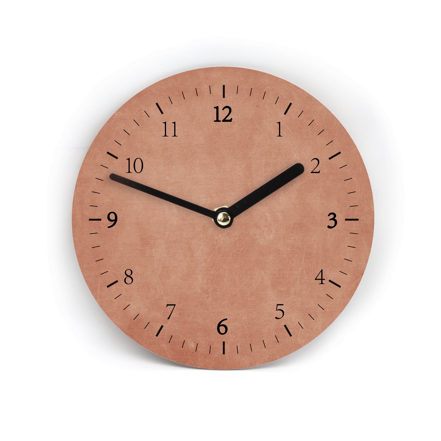 Einfarbige Wanduhr mit Strichen und Zahlen - 16 moderne Farben zur Auswahl - 3 verschiedene Größen - Von Mini bis Groß - Leises Uhrwerk