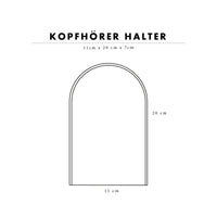 Kopfhörerhalter - Musik An Welt Aus - Massiv - Schöner und praktischer Platz für Kopfhörer - Farben wählbar - Typo Design - Kork