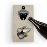 Wandflaschenöffner mit Magnet - verschiedene Farben wählbar - Coole und praktische Deko - Flaschenöffner für Bier - Kronkorken - Geschenk