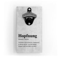 Flaschenöffner mit Magnet - Hopfnung Bedeutung - Dictionary Style - Lustiges Geschenk für optimistische Biertrinkende - Für Küche - Deko