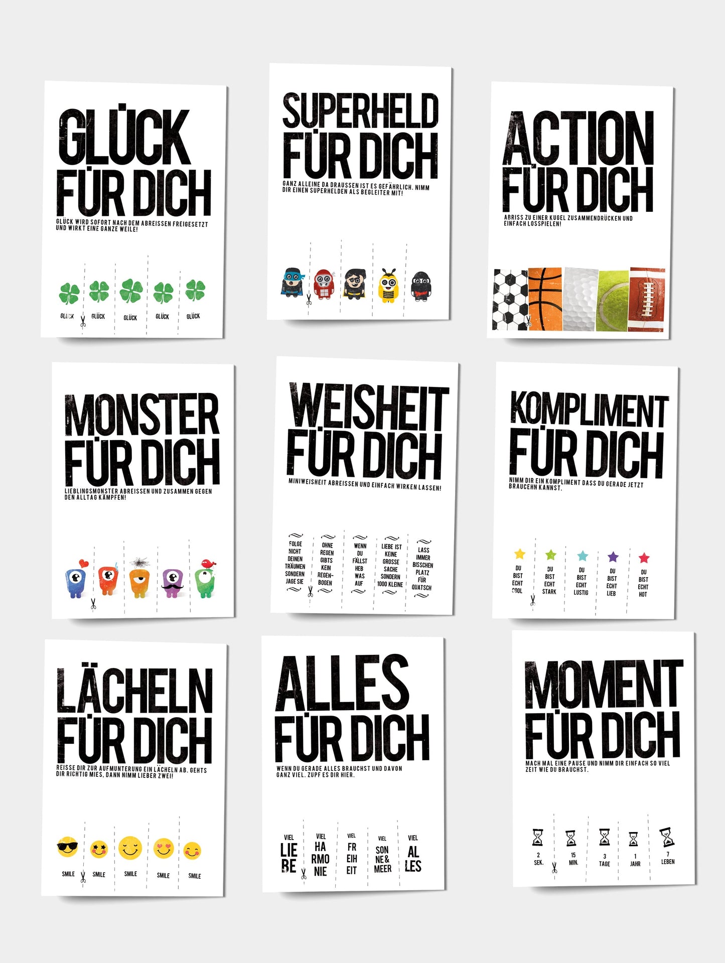 Abreisskarte - Weisheit für Dich - Schlauen Spruch für Zwischendurch - Kurz Nachdenken - Lustige Karte - 2 Karten - 1 Umschlag