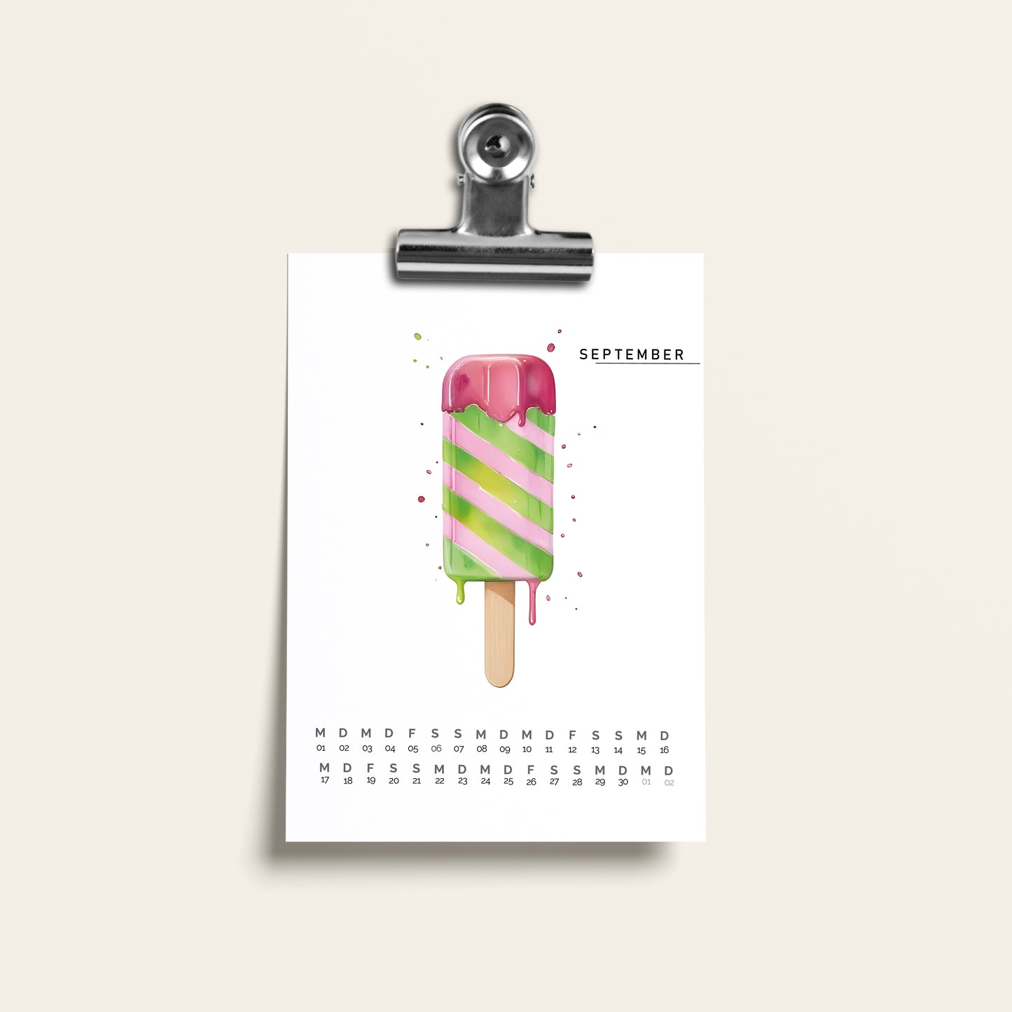 Eis Kalender 2026 - Have a Eis Day - 12 coole Eis Motive - Größe Klein bis Groß - Als Wandkalender oder Tischkalender - Schönes Geschenk