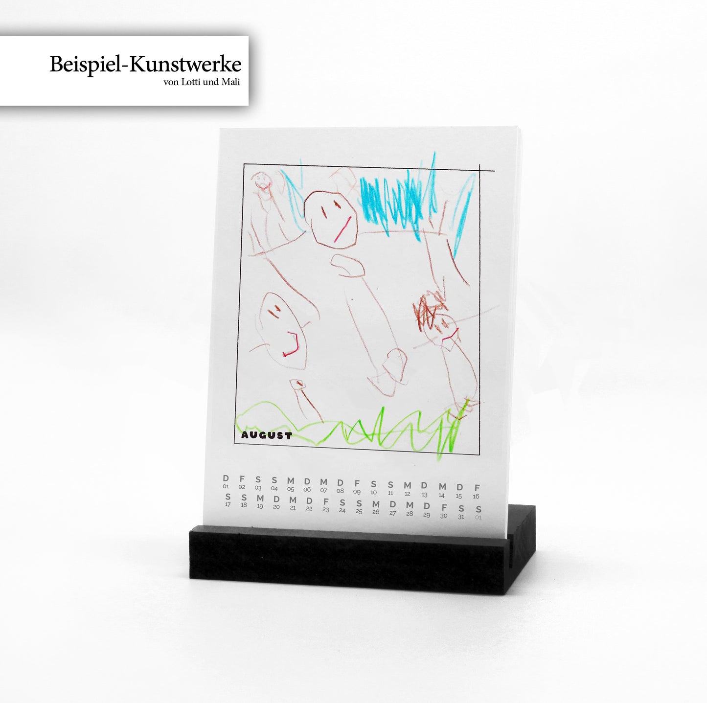 Malkalender 2026 - Der Kleine Große Kunst Kalender zum selber Ausmalen - Tisch oder Wandkalender - Tolles persönliches Geschenk - Blanko