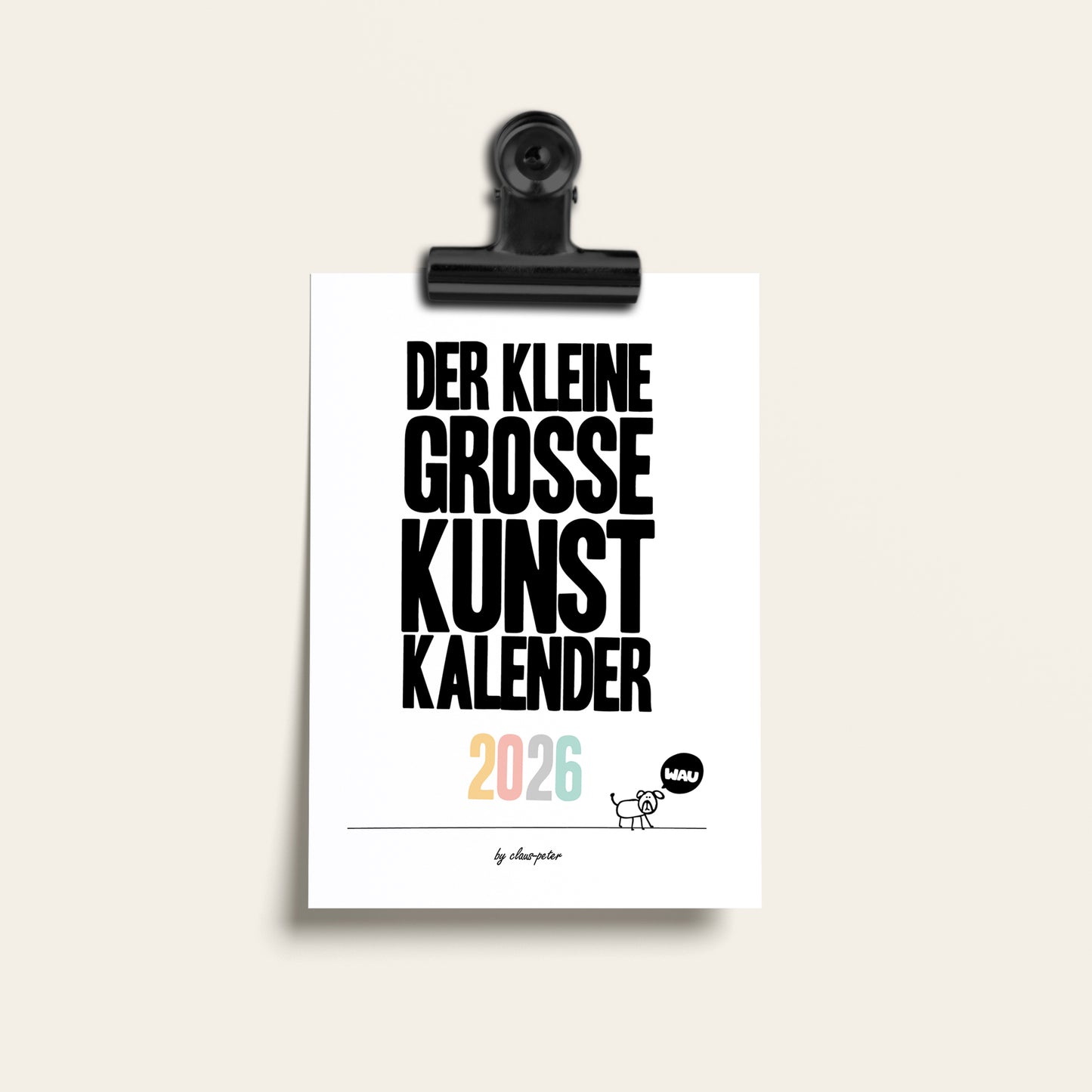 Malkalender 2026 - Der Kleine Große Kunst Kalender zum selber Ausmalen - Tisch oder Wandkalender - Tolles persönliches Geschenk - Blanko