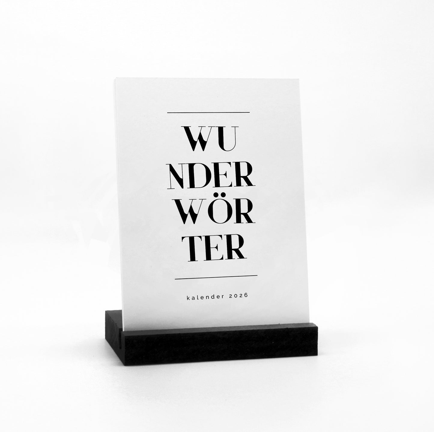 WUNDERWÖRTER 2026 - Kleiner Kalender in der Größe A6 oder A5 zum Hinstellen oder Aufhängen - 12 wunderwitzige Wörter im coolen Design