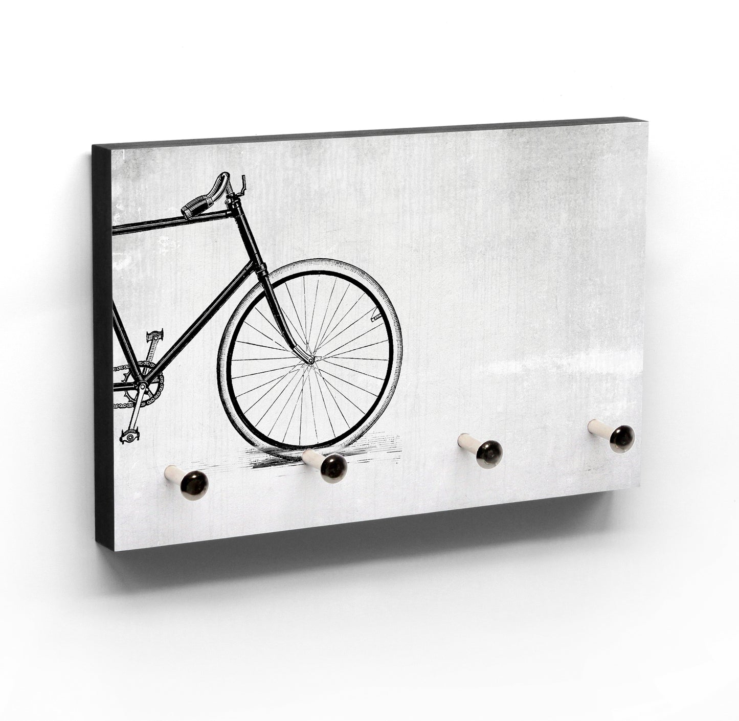 Kultiges Schlüsselbrett mit Bike Motiv - Retro Fahrrad Design - Für Haus- und Fahrradschlüssel - Fahrrad Fans - Velo - Hakenanzahl Variabel
