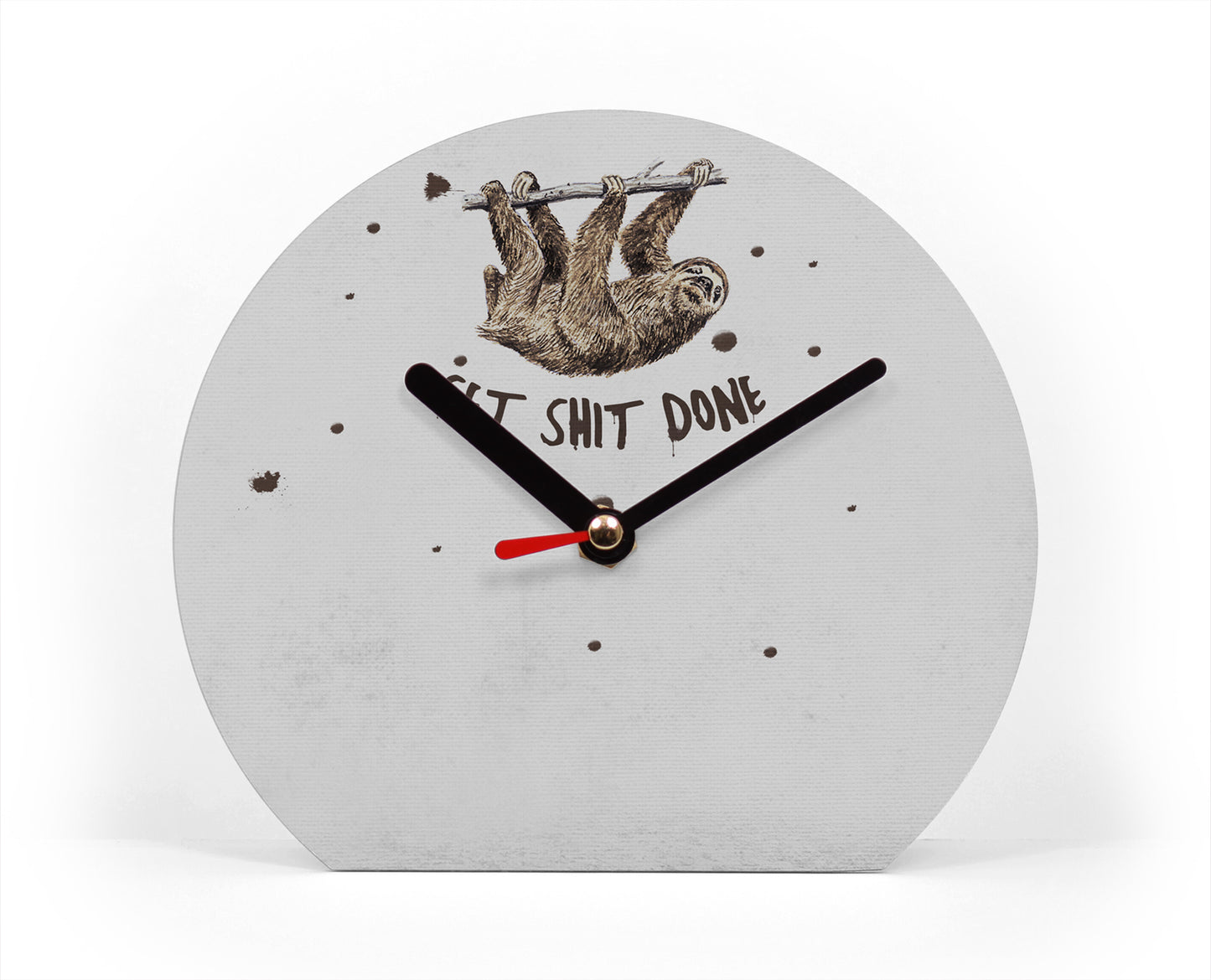 Tischuhr - Typo - Get Shit Done - Guter Spruch zum Thema Zeit - Typografisch - Kreative Uhr