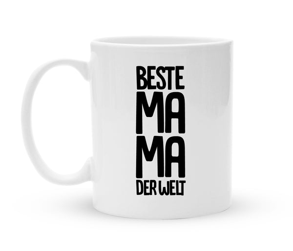 Tasse für Mama - Beste Mama der Welt - Kaffeebecher zum Schmunzeln - 325 ml - Handmade