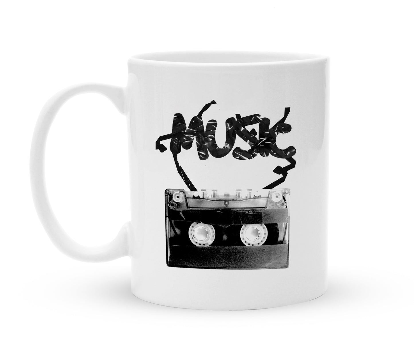 Tasse mit Motiv - Music Mixtape 80ties Generation - Kaffeebecher zum Schmunzeln - 325 ml - Handmade
