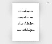 Print - Typo - Spruch - Einschlafen