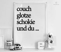 Print - Typo - Spruch - Couch