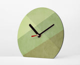 Tischuhr - Color - Green Layers - Grüne Uhr - Moderne Farbkombination - Coole Deko für Zuhause