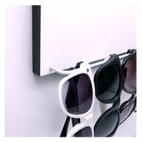 Brillenhalter im schicken Design - Farben und Punkte - Altrosa Türkis - Wandaufhängung für Brillen und Sonnenbrillen - Ordnung im Flur