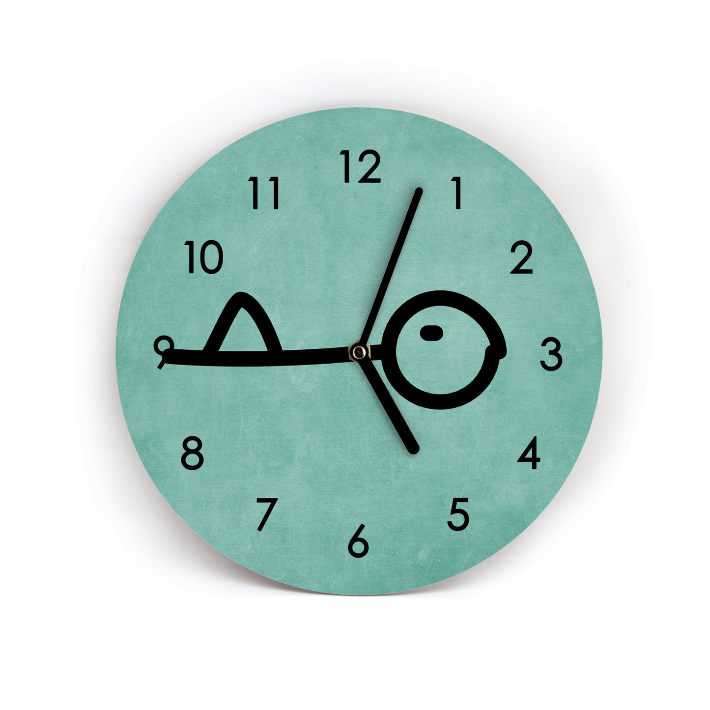 Wanduhr Schwimmer - Zeiger sind Arme die sich bewegen - 3 Größen in vielen Farben zur Auswahl - Mit und ohne Ziffernblatt - Leises Uhrwerk