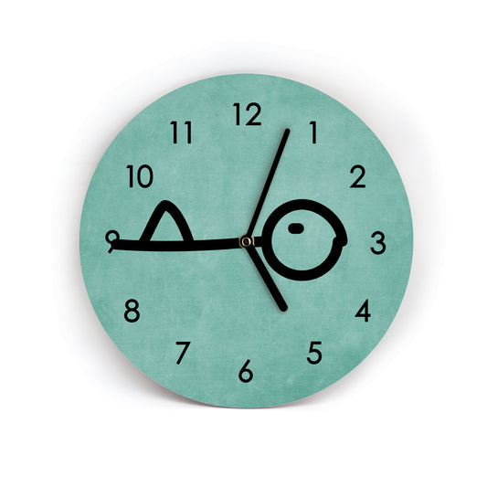 Wanduhr Schwimmer - Zeiger sind Arme die sich bewegen - 3 Größen - Mit und ohne Ziffernblatt - Viele Farbvarianten - Leises Uhrwerk
