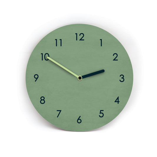 Wanduhr COLORFUL - Manufaktur Wanduhr – Gestalte Deine Uhrdesign Selbst - Moderne Farbauswahl möglich - Leises Uhrwerk - 3 Größen