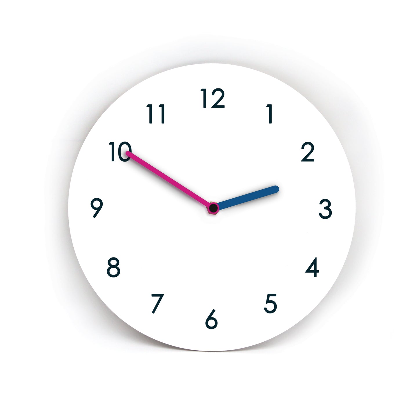 Wanduhr COLORFUL - Gestalte alle Farben auf der Uhr selbst - Zeiger Zahlen Hintergrund - Moderne Farbauswahl - Leises Uhrwerk - 3 Größen
