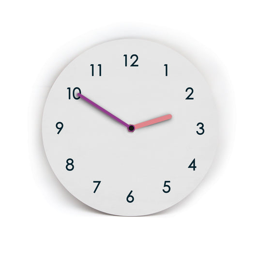 Wanduhr COLORFUL - Gestalte alle Farben auf der Uhr selbst - Zeiger Zahlen Hintergrund - Moderne Farbauswahl - Leises Uhrwerk - 3 Größen