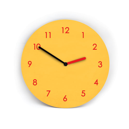 Wanduhr COLORFUL - Gestalte alle Farben auf der Uhr selbst - Zeiger Zahlen Hintergrund - Moderne Farbauswahl - Leises Uhrwerk - 3 Größen