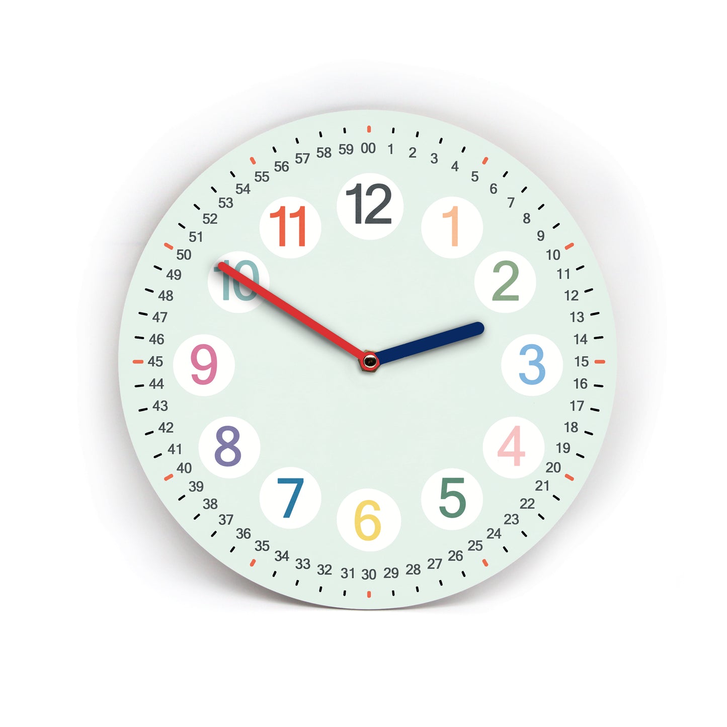 Kinder Wanduhr - Lernuhr Schulkind - Große Zahlen - Stunden / Minuten - Ohne Ticken - 3 Größen - Geschenk Einschulung