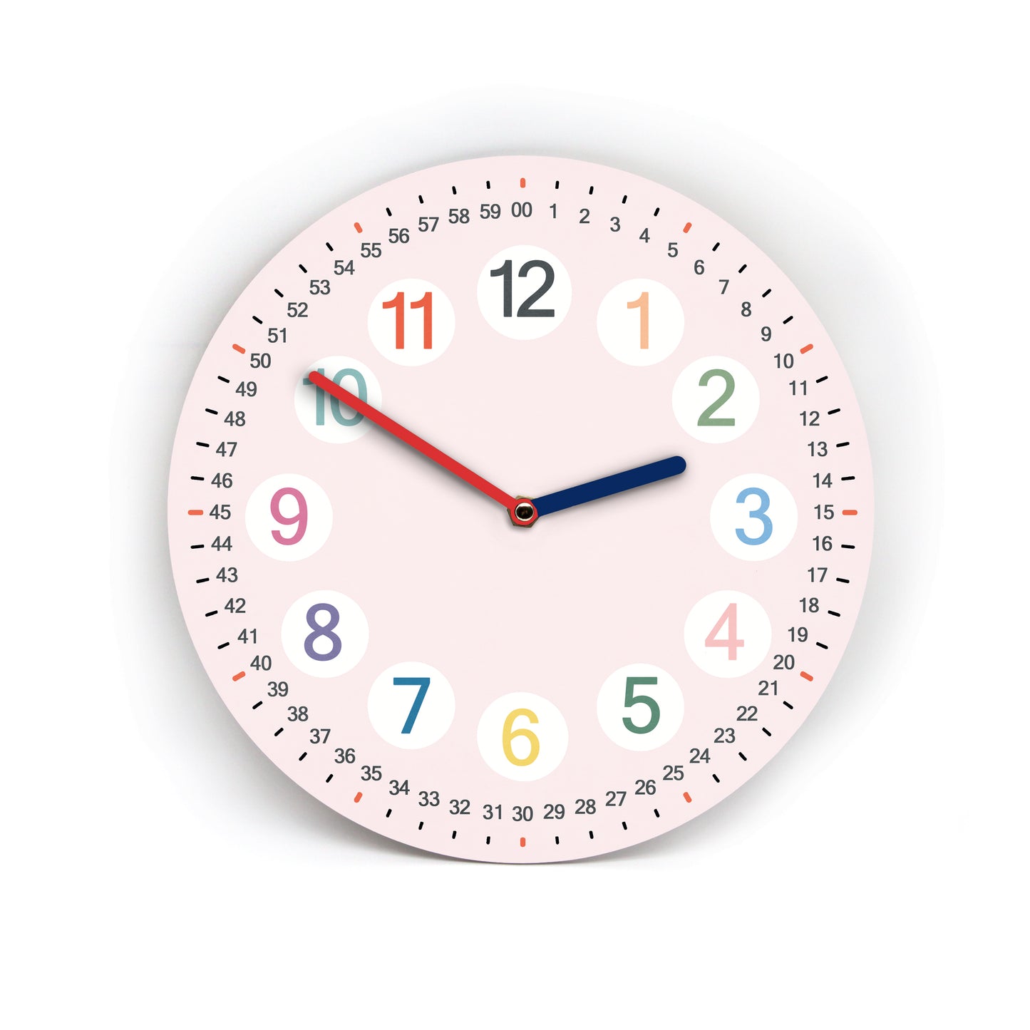 Kinder Wanduhr - Lernuhr Schulkind - Große Zahlen - Stunden / Minuten - Ohne Ticken - 3 Größen - Geschenk Einschulung