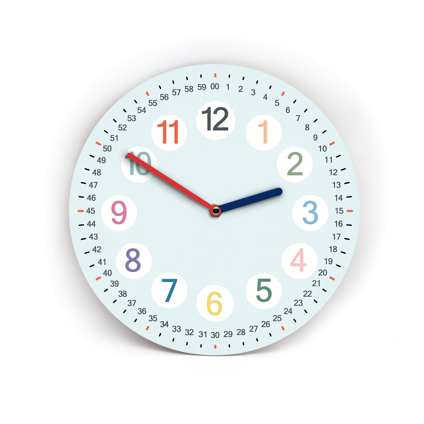Kinder Wanduhr - Lernuhr Schulkind - Große Zahlen - Stunden / Minuten - Ohne Ticken - 3 Größen - Geschenk Einschulung