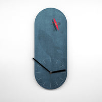 Schicke Uhrform - Ocean - Blaues Meer mit roten Kajak - Wal in der Tiefe - Magische Natur - 2 Größen - Leises Uhrwerk - Handmade