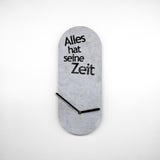 Besondere Uhrform - Alles hat seine Zeit - Typo Design - Wanduhr mit Message - Grau - 2 verschiedene Größen - Leises Uhrwerk - Handmade