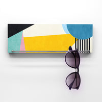 Brillenhalter im abstrakten Design - Geometrischer Bauhaus Stil - Stilvolle Wandaufhängung für Brillen und Sonnenbrillen - Ordnung im Flur