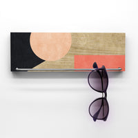 Brillenhalter im modernen Design - Forme Farben Holzoptik - Coole Wandaufhängung für Brillen und Sonnenbrillen - Super praktisch