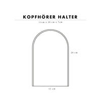 Kopfhörer Halter - RETRO Music - Ordnung auf Schreibtisch - Massiv - Für Tisch und Wand - Platz für Kopfhörer - Schönes Motiv - Kork