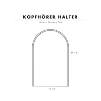 Kopfhörerhalter - Gelbes Muster - Ständer für Kopfhörer - Massiv - Schöner und praktischer Platz für Kopfhörer u Headset - Schickes Design