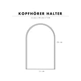 Kopfhörerhalter - Woody - Tischständer für Kopfhörer - Massiv - Schöner und praktischer Platz für Kopfhörer oder Headset - Schickes Design