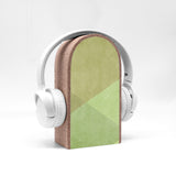 Kopfhörerständer - Grünes Muster - Halterung für Kopfhörer - Massiv - Für Tisch und Wand - Platz für Kopfhörer u Headset - Schickes Design
