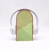 Kopfhörerständer - Grünes Muster - Halterung für Kopfhörer - Massiv - Für Tisch und Wand - Platz für Kopfhörer u Headset - Schickes Design