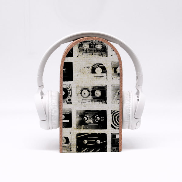 Kopfhörerständer - Lieblingstape - Halterung für Kopfhörer - Massiv - Für Tisch und Wand - Platz für Kopfhörer - Retro Design