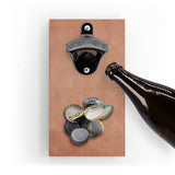 Wandflaschenöffner mit Magnet - verschiedene Farben wählbar - Coole und praktische Deko - Flaschenöffner für Bier - Kronkorken - Geschenk