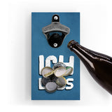 Flaschenöffner mit Magnet - Ich LIEBS - Verschiedene coole Farben wählbar - Bierliebhaber - Spruch - Liebeserklärung an den Feierabend