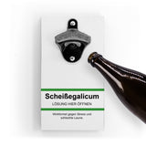 Scheißegalicum - Flaschenöffner mit Magnet - Humor ist die beste Medizin - Medikamenten Style - Geschenk zum Entspannen - Alltag vergessen