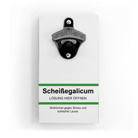 Scheißegalicum - Flaschenöffner mit Magnet - Humor ist die beste Medizin - Medikamenten Style - Geschenk zum Entspannen - Alltag vergessen