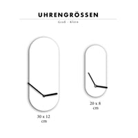 Schicke Uhrform - Abstrakte Elemente - Geometrisches Design - Mit und ohne Zahlen - 2 Größen - Leises Uhrwerk - Handmade