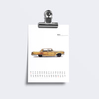 Kalender mit lustigen Sprüchen 2024 - OH - Witziger kleiner Wandkalender - 13 Karten mit Klammer - Typostyle - Schönes Schmunzel Geschenk