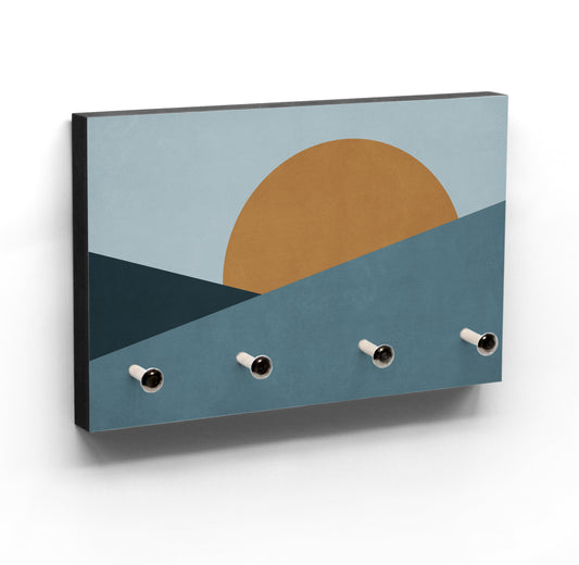 Schlüsselbrett in schönen Farben - Sunrise - Nordischer Stil - Minimalistisches Design - Hakenanzahl variabel - Modern