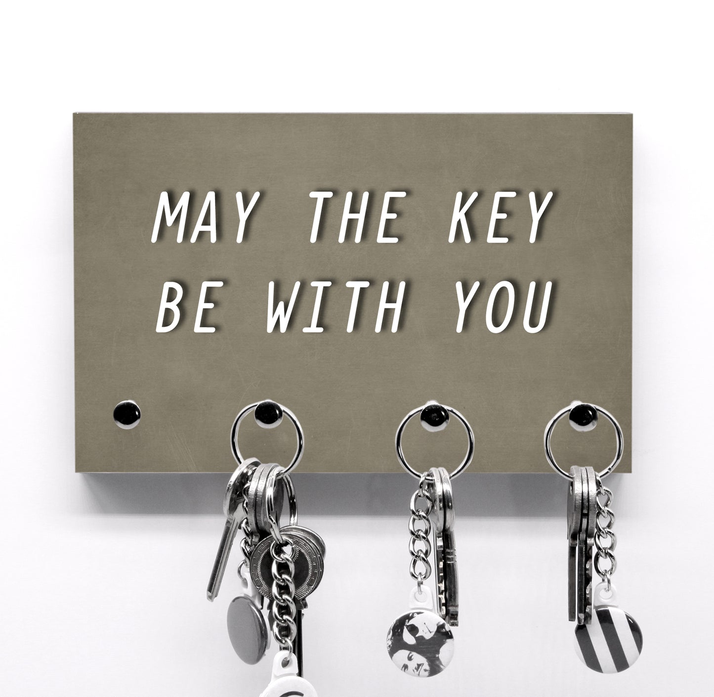 Schlüsselbrett - May The Key Be With You - Möge der Schlüssel mit dir sein - Machtwort gegen das Schlüssel verlieren - 20 Farben - 3-5 Haken