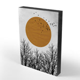 Holzblock - Design - Moon and Trees