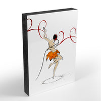 Holzblock - Design - Dancing Girl