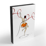Holzblock - Design - Dancing Girl